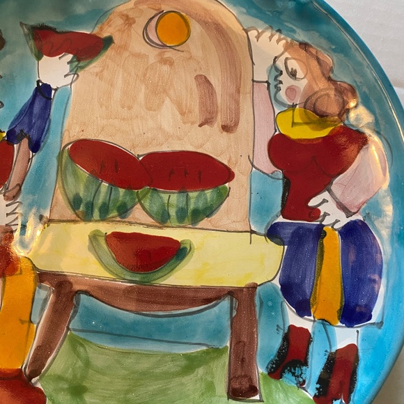 Hand painted made in Italy plate - Picture 3 of 5